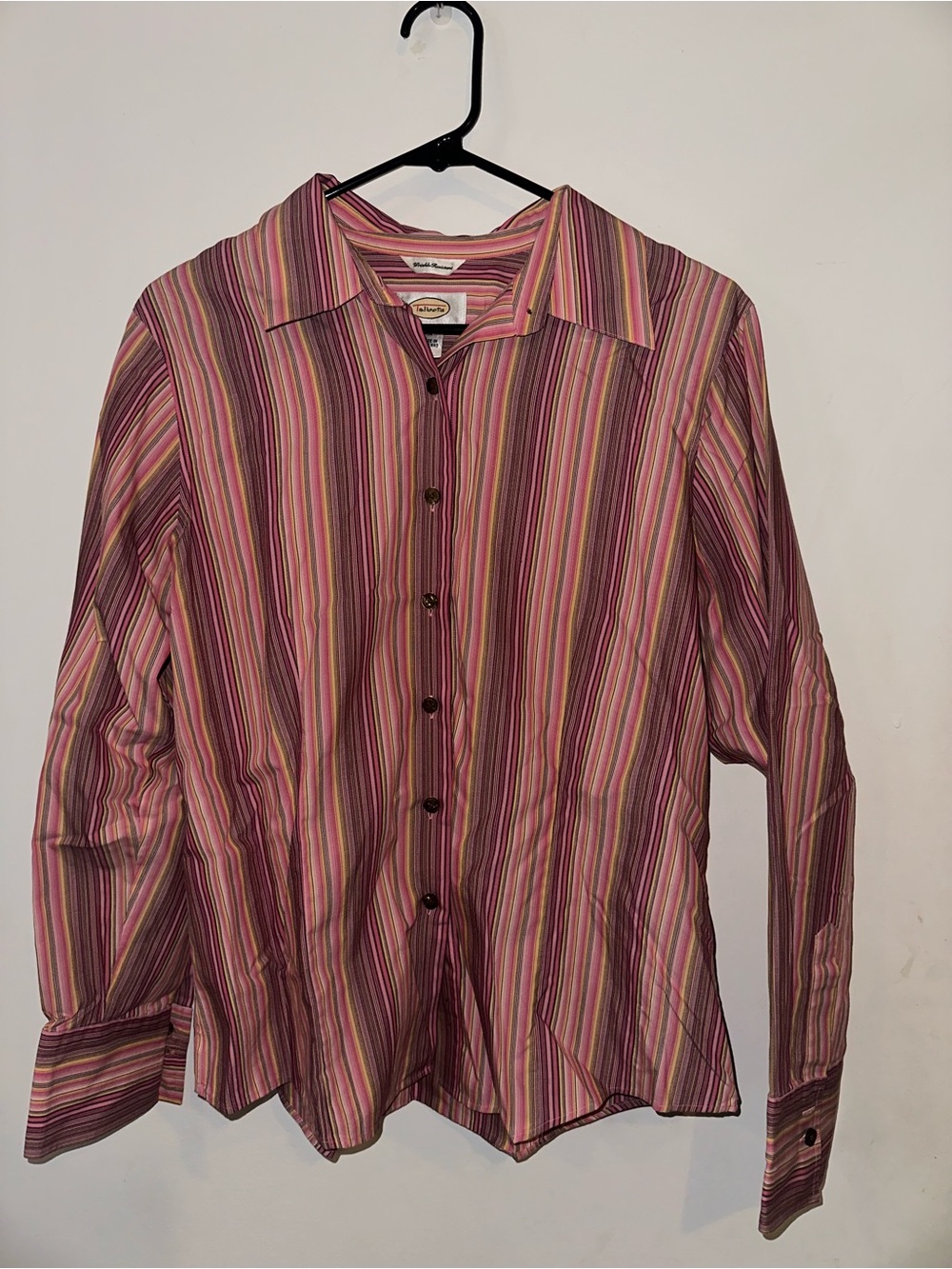 Striped Button-Up Shirt - Pink Multi